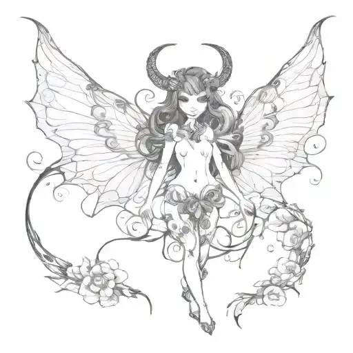 Feminine Demon In Morning Glory