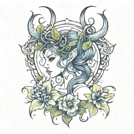 Feminine Demon In Morning Glory