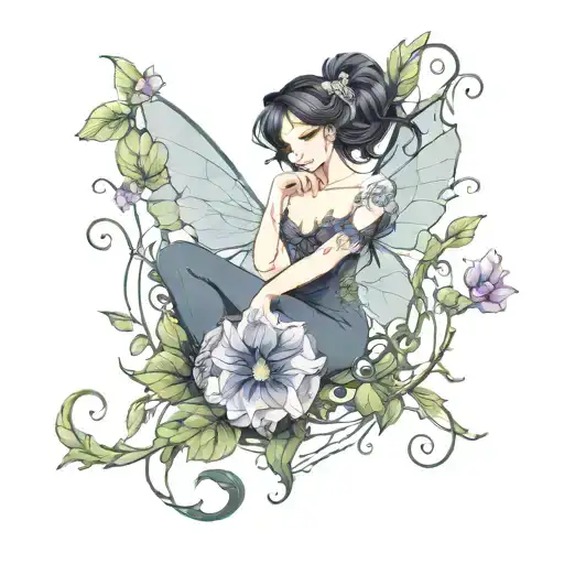 Feminine Demon In Morning Glory