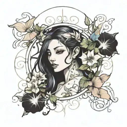 Feminine Demon In Morning Glory