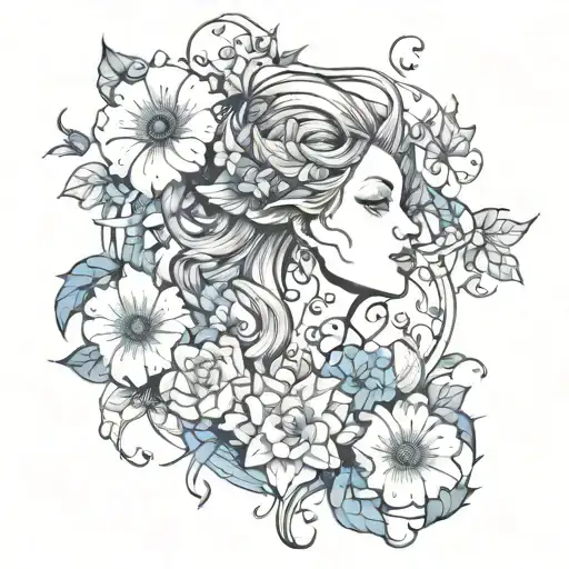 Feminine Demon In Morning Glory