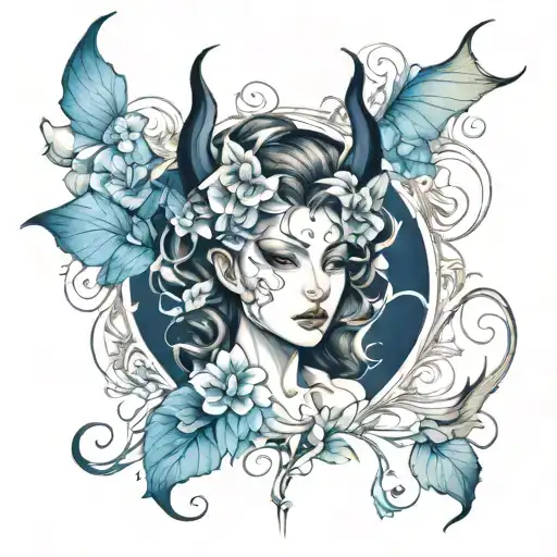 Feminine Demon In Morning Glory