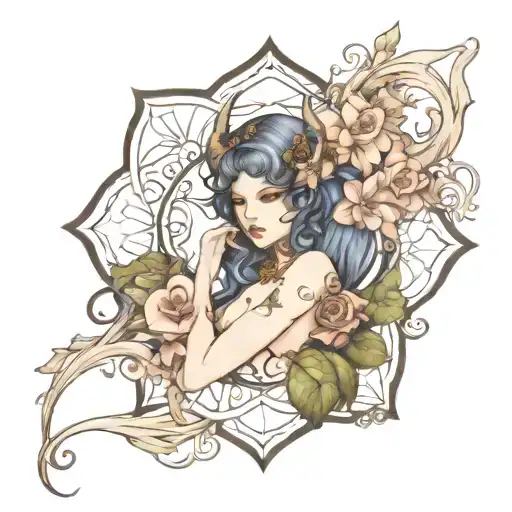 Feminine Demon In Morning Glory