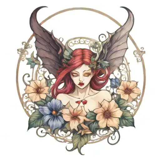 Feminine Demon In Morning Glory