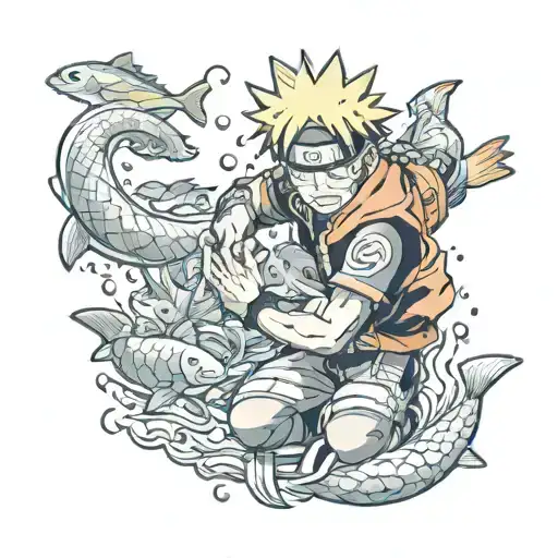 Naruto And Fishes