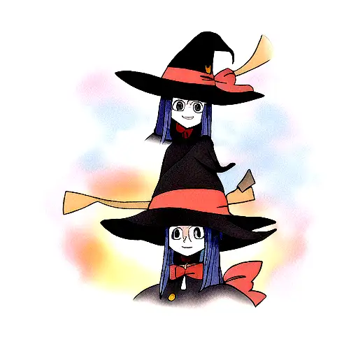 Witch Broom And Hat