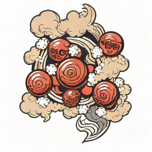 The Akatsuki Cloud Carrying 7 Dragon Balls