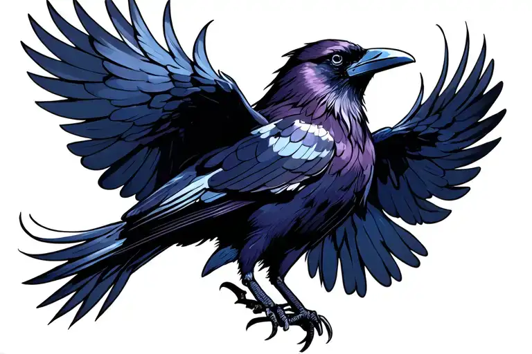 Raven Flying