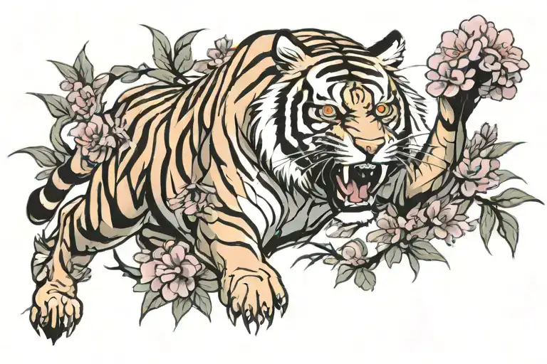 Tiger Sakura Anger