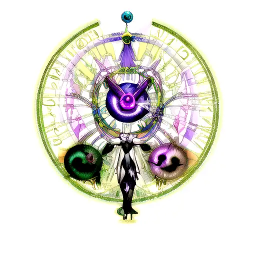 Mystic Wizard Dark Crystal Master Time Solomon Seal Amulet Tree Life