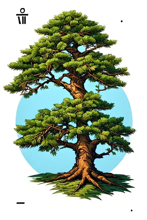 Phoenician Alphabet And Cedar Tree