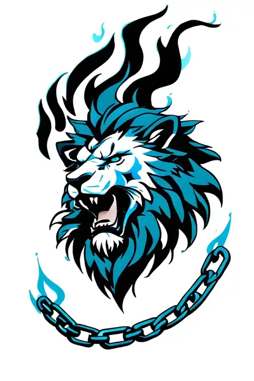 Chaine Emflamer Manga Lion Head