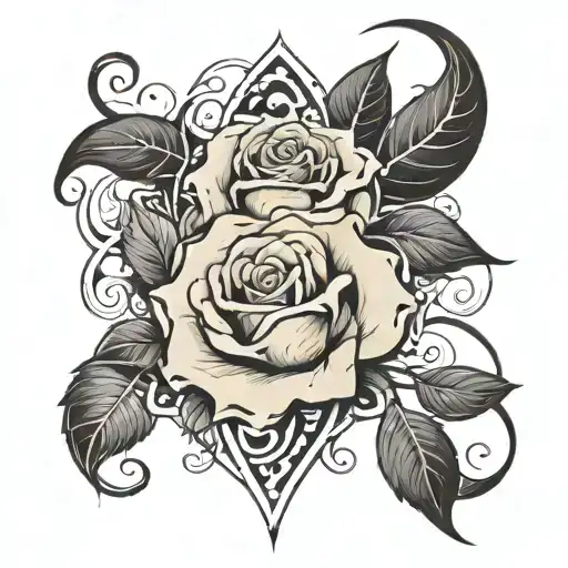 The Words Maita Chipo Ria And A Rose Intertwined