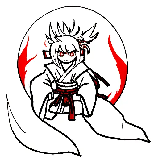 Samurai With Fire Eyes