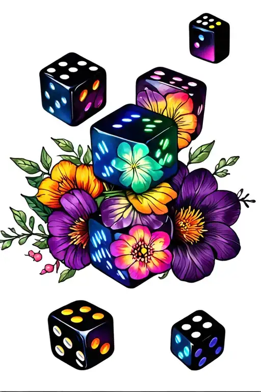 Sleeve Flowers Family Dice