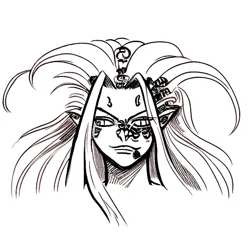 Medusa With Some Tattoos In Face