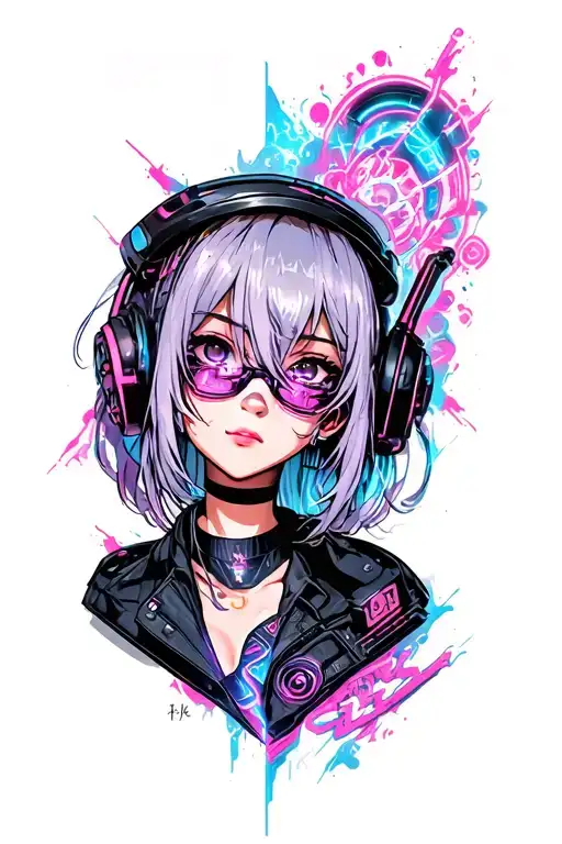 Cyberpunk Inspired Tattoo Featuring