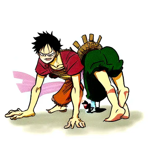 Luffy And Zoro From One Piece