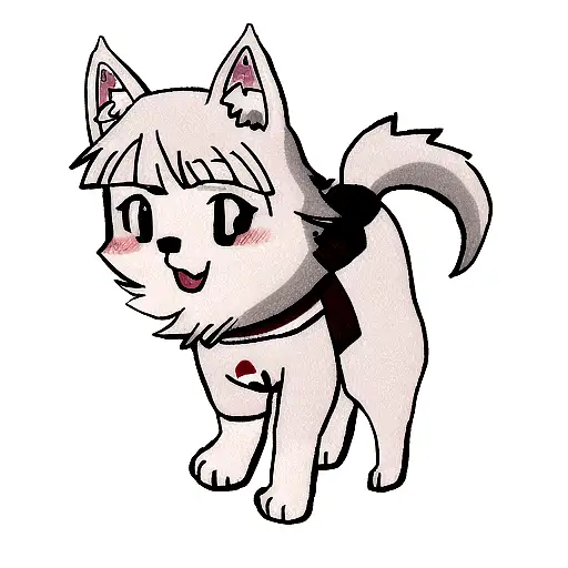 Husky Dog With Pawprints