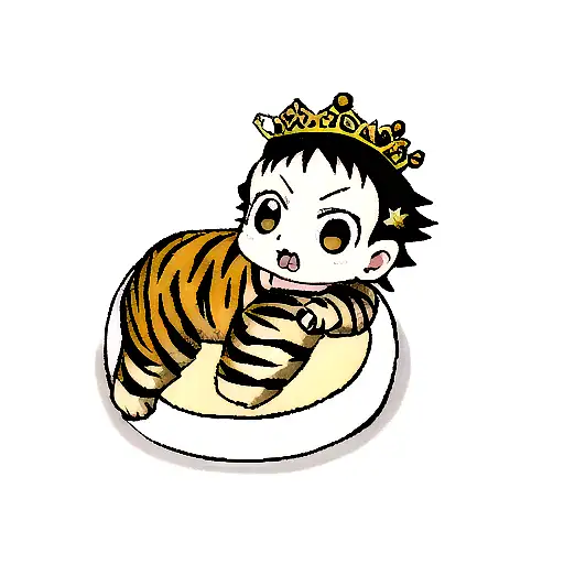 Baby Tiger With A Crown