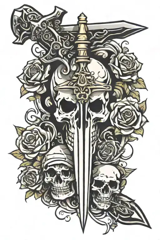 Dagger With Skull