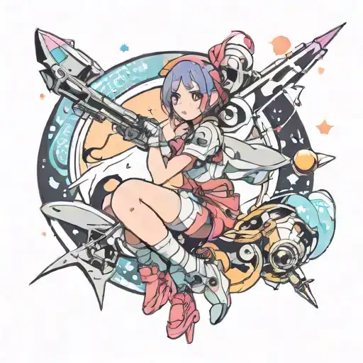 Space And Anime Girl