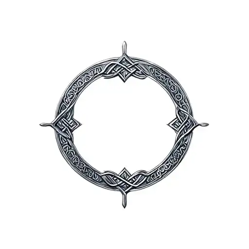 4K Detail 3D Style Round Celtic Knot Metal Details