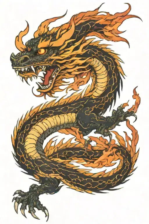 Chinese Dragon Of Fire