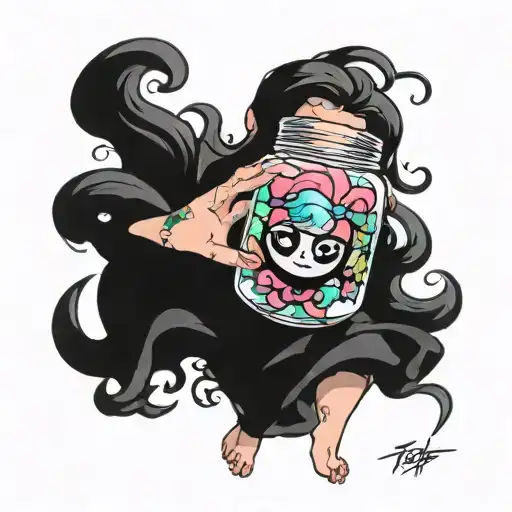 Small Jar From Elden Ring Dressed Up Like A Power Puff Girl