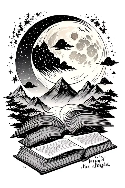 Book Mountains And Moon Surrounded