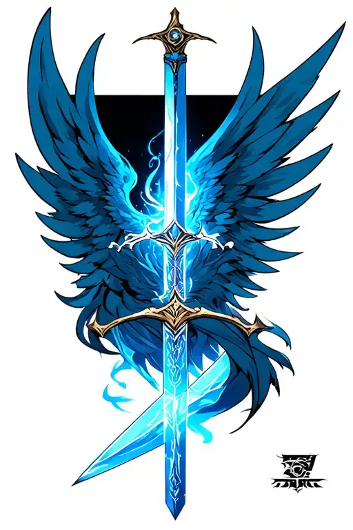 Sephiroth's Wing Wrapped Cloud's Buster Sword