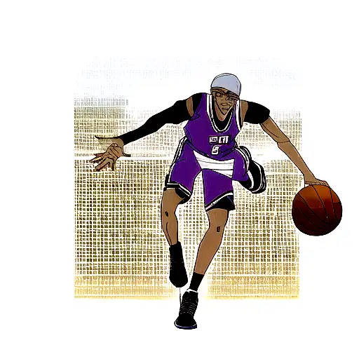 Black Mamba Around A Basketball