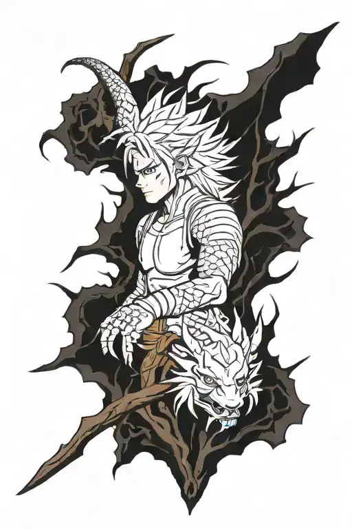 Wood Dragon Naruto Left Arm Sleeve