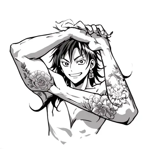 Inner Bicep Sleeve Featuring One Piece Anime