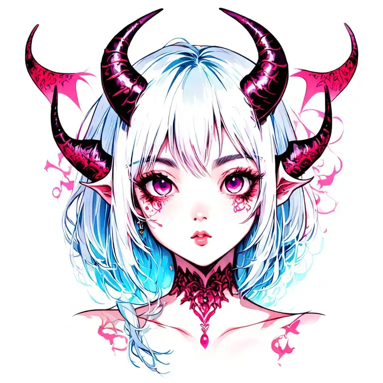 Girl Demon Face