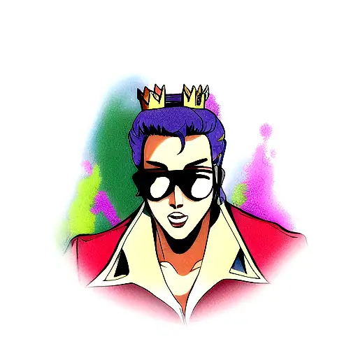 Elvis With Spraypaint Crown