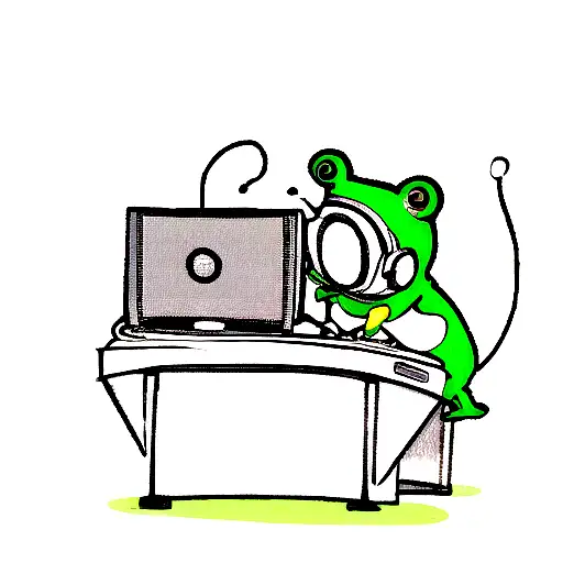 A Cute Dj Frog Wearing A Headphone