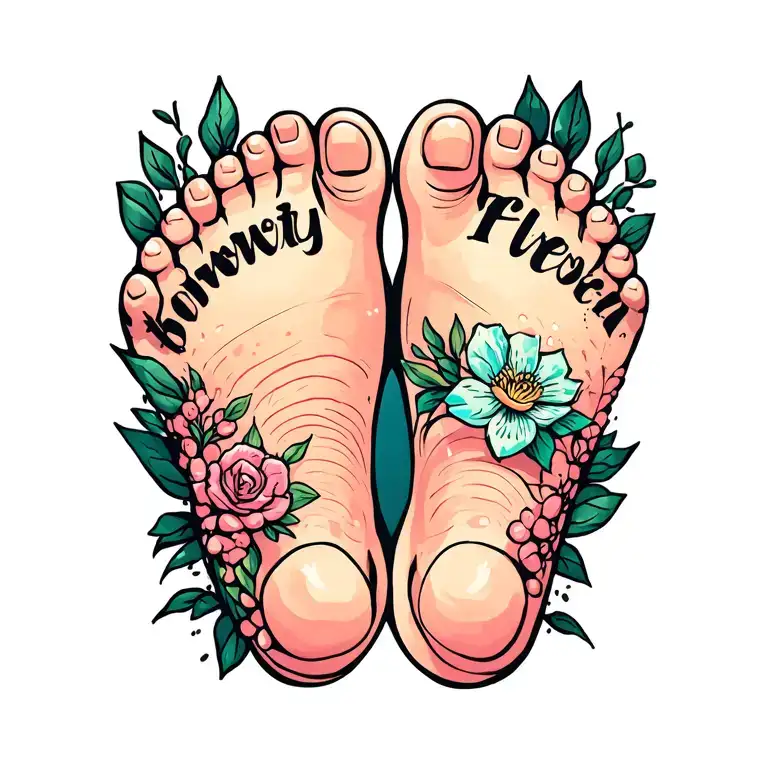 Foot Prints Name Incorporated Within