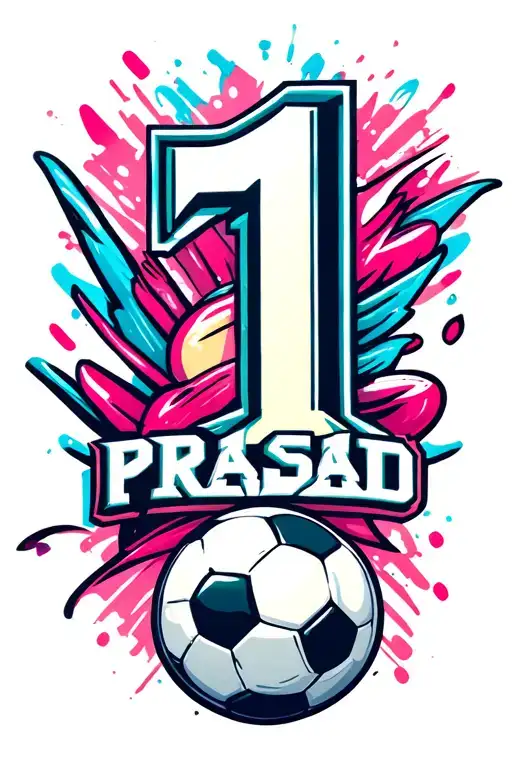 Number 1 With Name Prasad Soccer