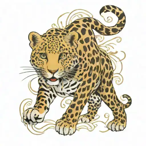 Leopard Walking Frontal