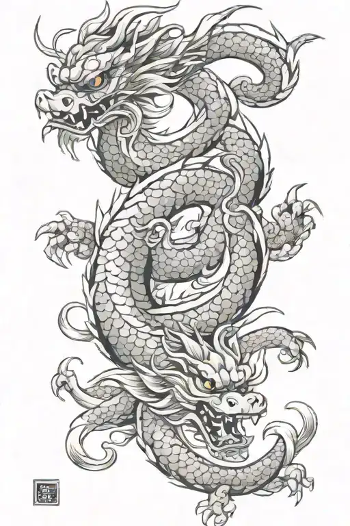 Chiinese Dragon Wrapping Around