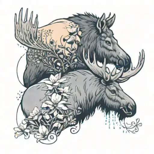 A Moose And A Honeybee And A Bear Side Profile