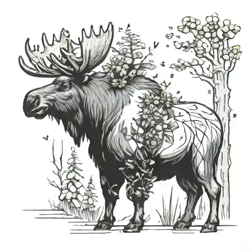 A Moose And A Honeybee And A Bear Side Profile