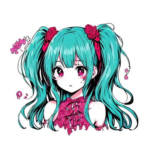 Japanese Anime Girl Horror Color