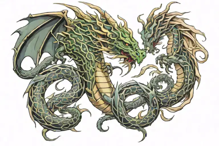 Word And Dragon Wrapped