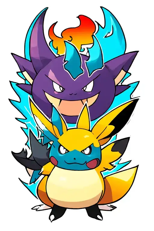 Gengar And Flareon