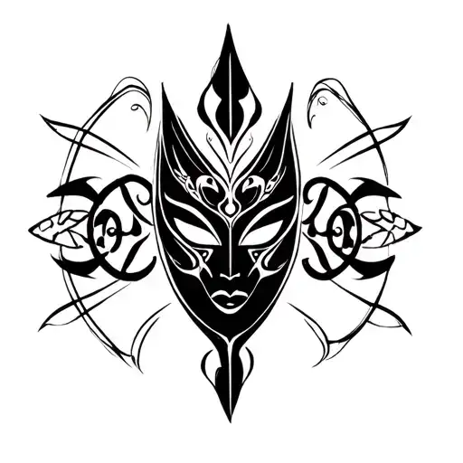Mask With Gemini Symbol