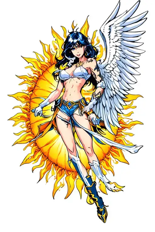Arc Angel Michale With Sun Fight