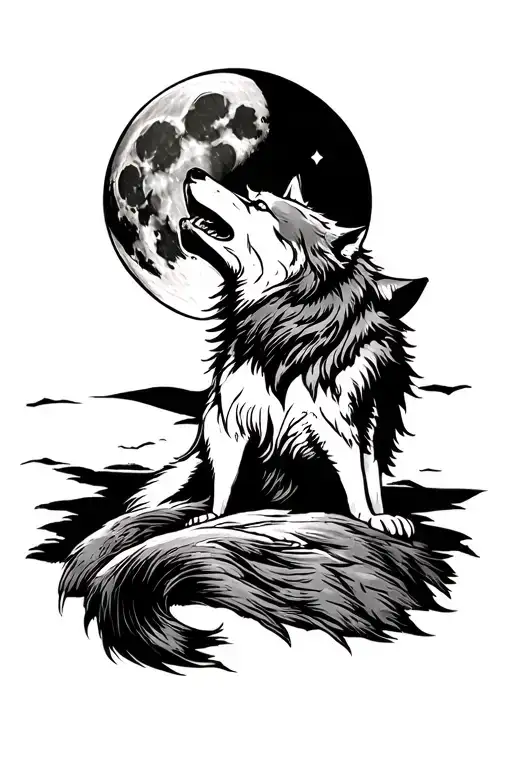 Wolf Howling At The Moon