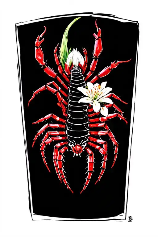 Centipede And Spider Lily